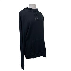 Threads 4 Thought Women's Black Thermal Hoodie Size Large Organic Cotton